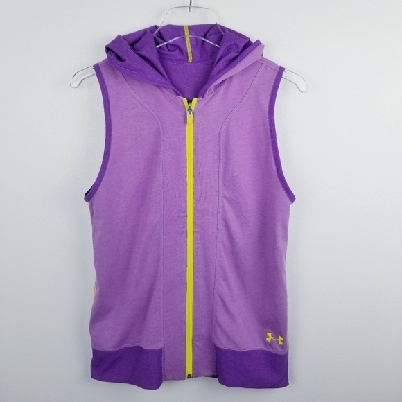 Under Armour Girl's Reversible Zip-Up Sleeveless Hoodie Jacket NWT - Picture 12 of 15